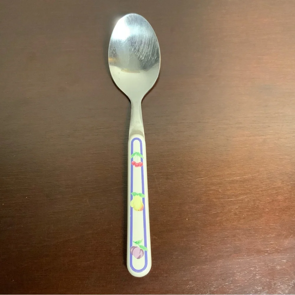 Pfaltzgraff Hopscotch Fruit Teaspoon Silverware Flatware Farmhouse